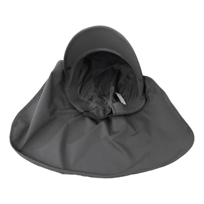 Men Women Safari Fishing Sun Cap with Removable Neck Flap UPF 50+ UV Protection Quick Dry Breathable Hats - color: Grey