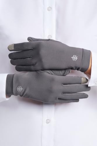 Coolibar Full Finger UV Sun Gloves - UPF 50+ Sun Protection - Gannett - color: Charcoal, size: X-Small