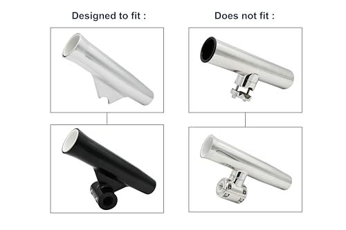 Vinland Marine Flared Fishing Rod Holder Insert Sleeves Pack of 4, Fishing Rod Holder Liner for Aluminum Rod Holder, for T Top Rod Holder, for clamp on Rod Holders for Boat