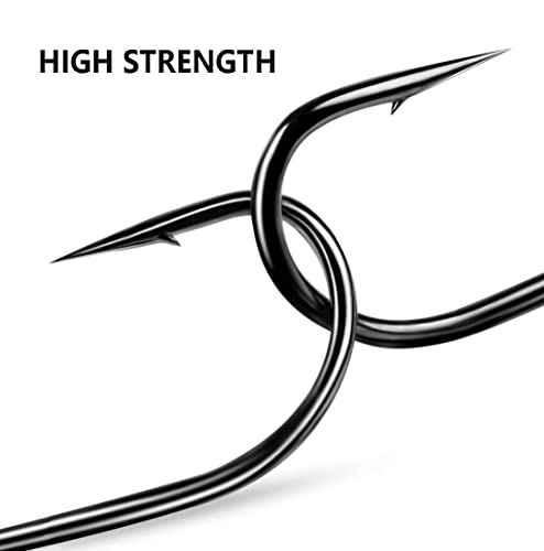 Dyxssm 100pcs/lot Double Fishing Hooks Classic Frog Hook with Open Shank for Saltwater and Freshwater - size: 4# (100pcs)