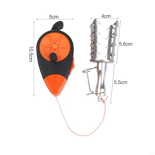 Fish Bait Rescue Device with 30M PE Line,Stainless Steel Fishing Lure Retriever and Tackle Rescue Tool for Snagged Hooks in Weeds Rocks and Branches