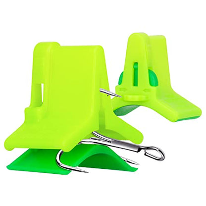 RUNCL Treble Hooks Covers Fishing Hooks Protector Treble Hook Safety Cap Hook Bonnets for Fishing Lures - Spring Design, Hollow Construction, Tangles Free, Fishing Hook Caps - color: Medium (40pcs for 2#, 1#, 1/0, 2/0 Treble Hooks)