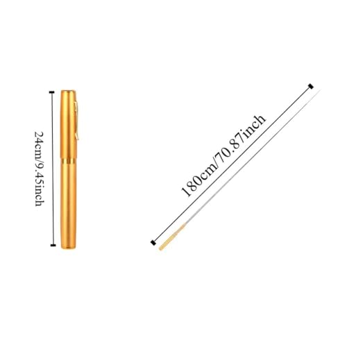 ‌Pocket Telescopic Fishing Rod 1.8m (6ft) – Portable Collapsible Carbon Fiber Fishing Pole for Travel, Freshwater & Saltwater Fishing, Compact Design - color: Gold