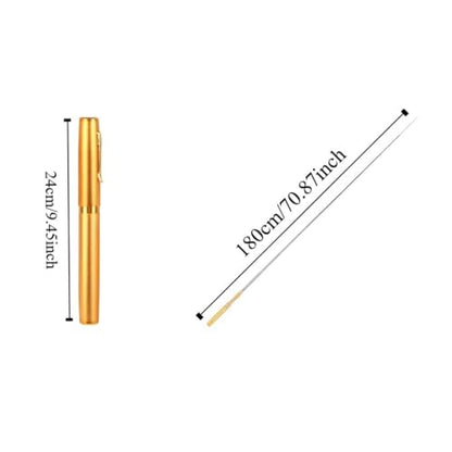 ‌Pocket Telescopic Fishing Rod 1.8m (6ft) – Portable Collapsible Carbon Fiber Fishing Pole for Travel, Freshwater & Saltwater Fishing, Compact Design - color: Gold