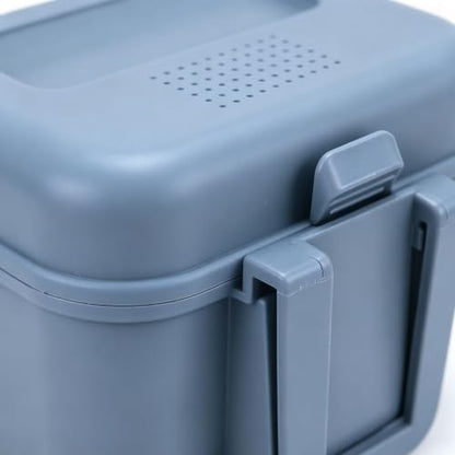 2Fishing Bait Boxes 2026 New- Water Proof Live Bait Container for Shrimp,Portable Bait Holder for Freshwater & Saltwater Fishing (Grey,3.54×3.15×2.24In)