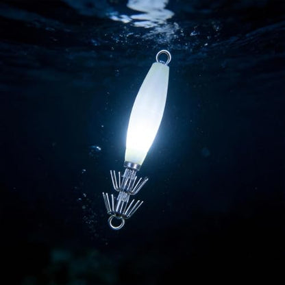 Glow Squid Jigs Kit, 10 Pcs-Maximize Your Night Catch with These High-Intensity Glowing Lures. Saltwater-Ready, Durable Hooks Included in a Convenient Tackle Box for Instant Fishing.