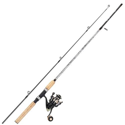 Sougayilang Reel and Fishing Rod Combo, Fiberglass Fishing Pole with Durable P-Cork Rod Handle, Lightweight Graphite Frame - size: 5'6" ML- M Fast with 1000 Reel