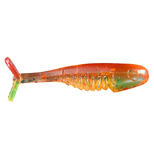 Bobby Garland Itty Bit Slab Huntr Natural Minnow Shape Ribbed Fishing Lure, 1 Inch, 1/4 Ounce - color: Blood Minnow