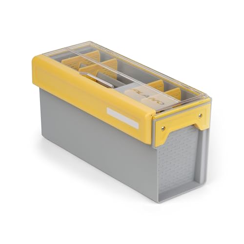 Plano EDGE Premium Spinnerbait Tackle Utility Box, Clear and Yellow, Rust-Resistant Storage, Waterproof Tackle Tray Organizer for Buzz Baits, Swimbaits, and Crankbaits - size: One-Size, style: Spinnerbait