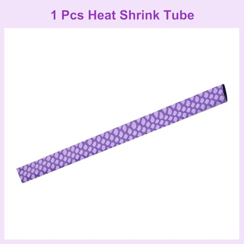 DMiotech Heat Shrink Sleeve Wrap Tubing x Tube Tubing for Fishing Rod Grips and Other Grips, Non Slip - Insulation - Waterproof 40'' Lengths, Dia 20mm Purple Scales - color: Purple Scales, size: Dia 20mm