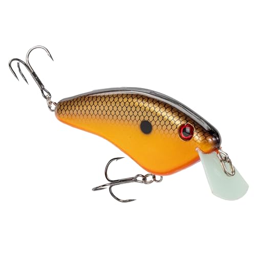 Strike King Hardliner Fishing Lure, Flat Sided Crankbait, Circuit Board Lip, Extra Tight Wobble, Size 4 Treble Hooks - color: Baby Carp