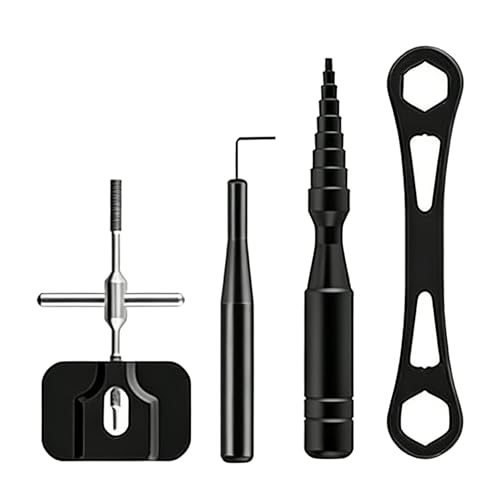 Professional Fishing Reel Maintenance Tool Set Aluminum Alloy for Fishing Reel Baitcasting Reel and Round Reel Repair - color: Dark