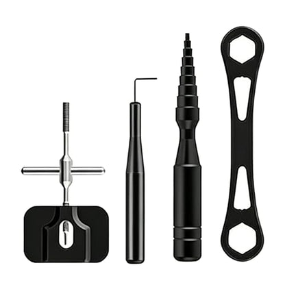 Professional Fishing Reel Maintenance Tool Set Aluminum Alloy for Fishing Reel Baitcasting Reel and Round Reel Repair - color: Dark