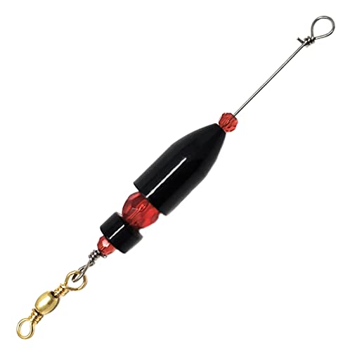 Reaction Tackle Carolina Rigs for Bass Fishing- Freshwater Saltwater - Brass Pre Rigged Kit- Fishing Weights Barrel Sinkers 6-Pack - color: Black, size: 1/2 Oz