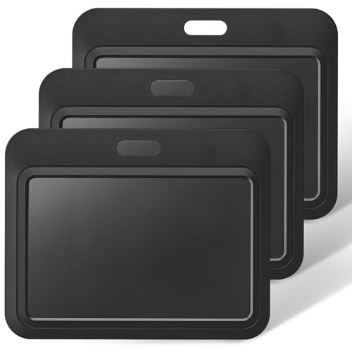 Uniclife 3 Pack Sliding ID Badge Holder Black Horizontal Hard Plastic Case with Clear Window Card Protector Pouch for Office School ID Credit Cards Proximity Key Cards Driver’s Licenses and Passes | Hard black sliding horizontal case with clear window pro
