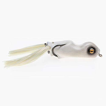 Scum Frog Trophy Series Topwater Bass Fishing Hollow Body Frog Lure with Weedless Hooks - color: Bone, size: 5/8 Ounce