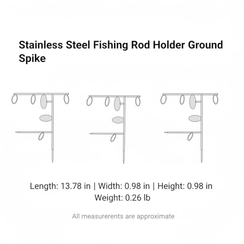 Stainless Steel Fishing Rod Holder Ground Spike for Riverbank and Shore Fishing - Tool-Free Anchor