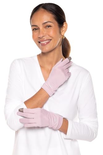Coolibar Full Finger UV Sun Gloves - UPF 50+ Sun Protection - Gannett - color: Dusty Mauve, size: Small