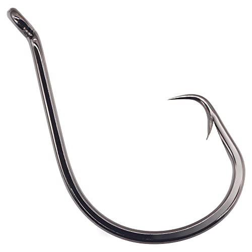 XFISHMAN Circle-Hooks-Fishing-Equipment-Octopus-Hooks-Saltwater-50 Pack #1 –12/0 - color: Black, size: 9/0 50-Pack