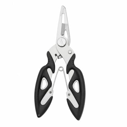 predolo Foldable Fishing Scissors, Stainless Steel Braided Line Cutter, Anti Rust Fishing Line Scissors for Tackle Box, Pocket Portable, Black multi-functional Lure Pl - style: Black multi-functional Lure Pl