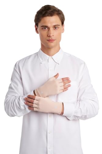 Coolibar Fingerless UV Sun Gloves - UPF 50+ Sun Protection - Ouray - color: Beige, size: Large