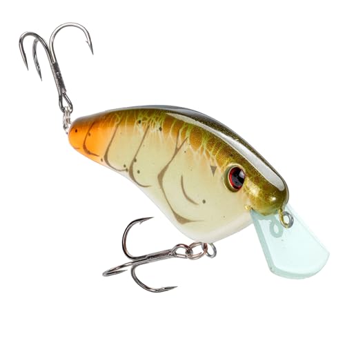 Strike King Hardliner Fishing Lure, Flat Sided Crankbait, Circuit Board Lip, Extra Tight Wobble, Size 4 Treble Hooks - color: Bone Craw