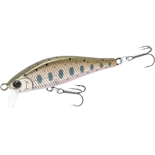 LUCKY CRAFT Pointer 50S, Sinking, Trout Fishing Lure, Jerkbait, Silent, Freshwater Fishing Gear, River Fishing Accessories, Lake Fishing Tackle, Rainbow - color: 195 Yamame Silver