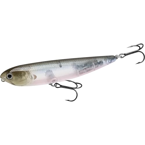 LUCKY CRAFT Sammy 100, Topwater Walking The Dog Action Freshwater Lake Bass Fishing Champion Bait - color: 238 Ghost Minnow, size: 100