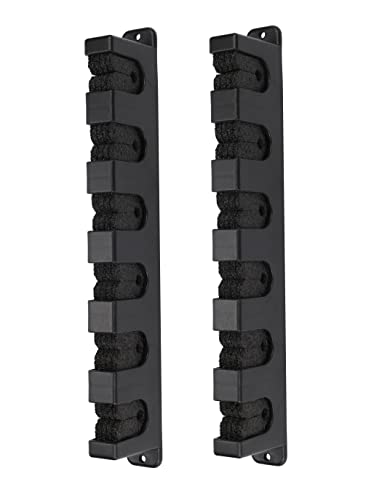 Horizontal Fishing Rod Rack Holders Wall-mounted Fish Pole Holder for Garage & Boat 6-Rod Storage Racks -1 Pair Rod Holder Rod Holder (1 Pair Horizontal Black) - color: 1 Pair Horizontal Black
