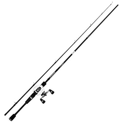 KastKing Crixus Fishing Rod and Reel Combo, High Performance Spinning & Baitcaster Combo, IM6 Graphite 2Pc Blanks, Zirconium Oxide Rings, SuperPolymer Handle, Lightweight Reel with Aluminum Spool - size: Cast-6'6" Med Heavy- Right Handed-2pcs