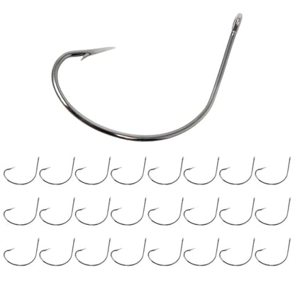 Reaction Tackle Wide Gap Wacky Hooks, Weedless Worm Hooks for Bass, High Carbon Steel Hooks for Stick Worm Soft Plastics, Neko Rig and Finesse Fishing (25-Pack) - size: #3/0 Standard