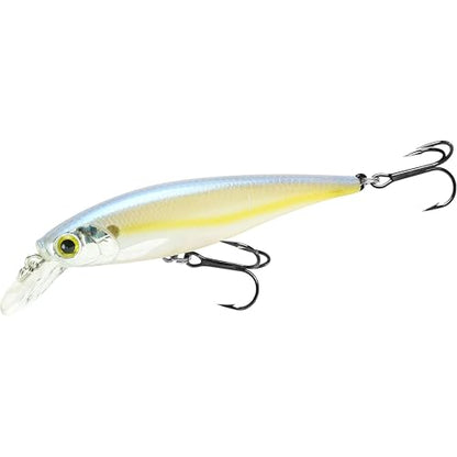 LUCKY CRAFT Pointer 78SP Fishing Lures, 3" Freshwater Bass & Trout Lures, Suspending 4ft-5ft Depth, Jerkbait, Bass Fishing Gear and Accessories, Ghost & Aurora - color: 380 Silver Cheek Chartreuse Shad