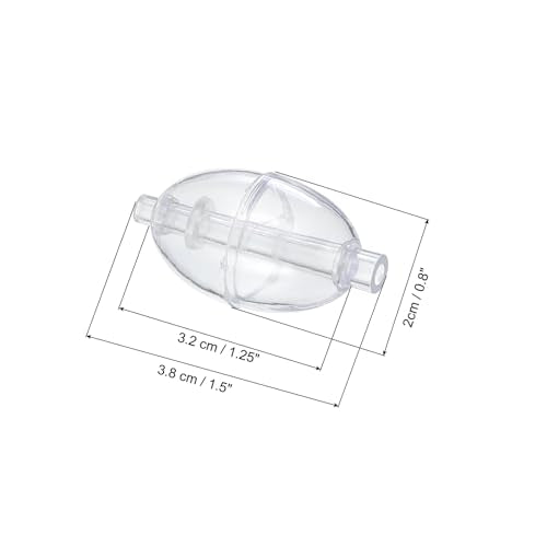 PATIKIL Fishing Slip Cast Spin Floats 1.5 in, 10 Pack ABS Oval Bend Fishing Bobber Tackle for Freshwater Saltwater, Clear