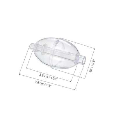 PATIKIL Fishing Slip Cast Spin Floats 1.5 in, 10 Pack ABS Oval Bend Fishing Bobber Tackle for Freshwater Saltwater, Clear