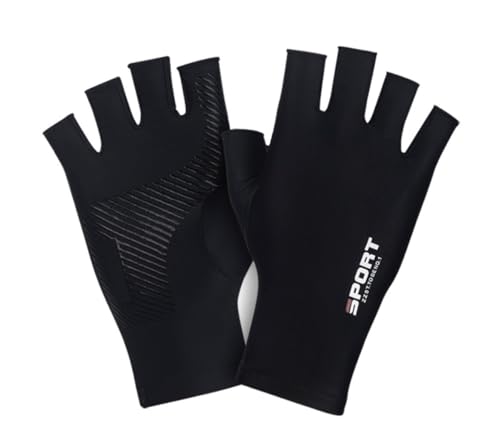 SUJAYU Fingerless UV Protection Gloves - Driving, Sailing, Kayak & Paddling Gloves - Sun Protection, Fishing - Men & Women - size: Large