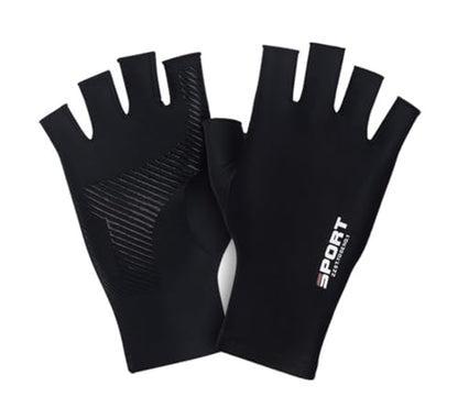 SUJAYU Fingerless UV Protection Gloves - Driving, Sailing, Kayak & Paddling Gloves - Sun Protection, Fishing - Men & Women - size: Large