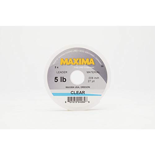 Maxima Fishing Line Leader Wheel, Clear, 5-Pound, 27-Yard - style: 5-pound, 27-yard