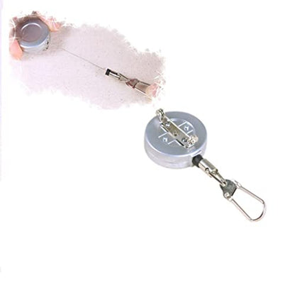 Menolana 8 Silver Retractor Fishing Zinger Clip Keeper Gear Stainless Steel