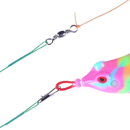 20 Pcs 20cm Super Strong Tensile Force Anti Bite Steel Fishing Line Steel Wire Leader with Rotating Snaps Fishing Lead Wire