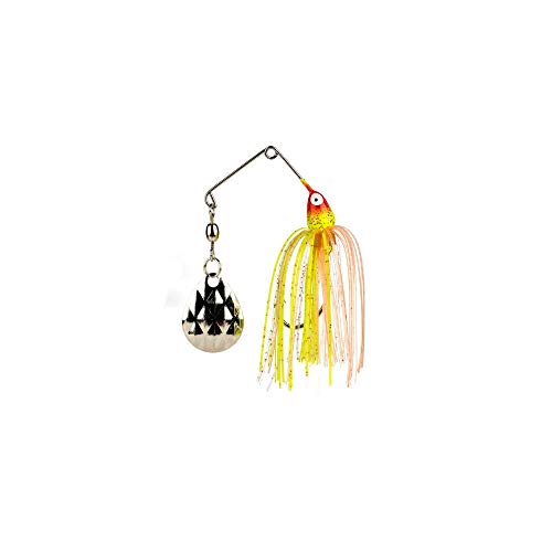 Strike King Mini-King Spinnerbait Fishing Lure, 1/8 oz, Durable Diamond Dust Head - color: Sun Perch Head/Sun Perch Skirt