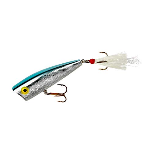 Rebel Lures Pop-R Topwater Popper Fishing Lure - color: Silver/Blue, style: Magnum Pop-r (1/2 Oz)