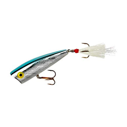 Rebel Lures Pop-R Topwater Popper Fishing Lure - color: Silver/Blue, style: Magnum Pop-r (1/2 Oz)