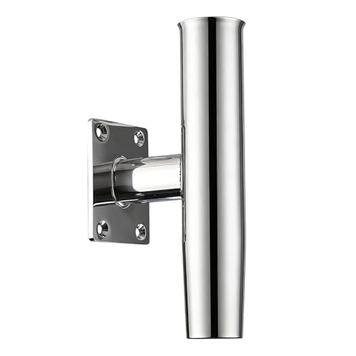 YaeMarine 2/4Pcs Tournament Style Stainless Steel Wall /Transom Mount Rod Holders for Marine Boat - style: 90 Degree-4pcs