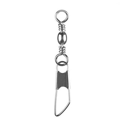 30pcs Eight-Character Fishing Rolling Swivels Fishing Hook Connector Tackle Fishing Rolling Rings (Silver Size 4) - size: 10