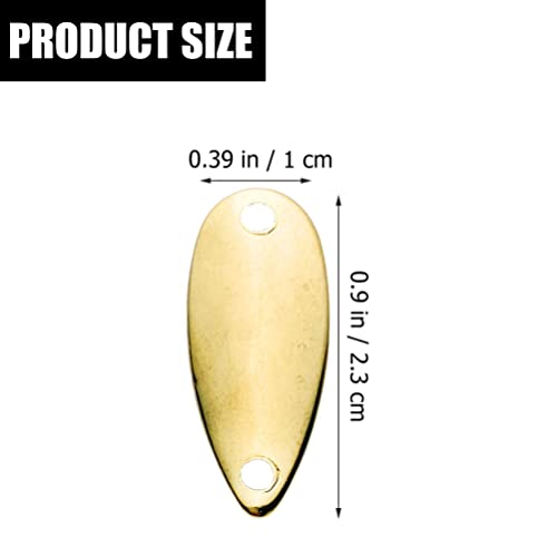 VOSAREA 20pcs Fishing Lure Blades Bright Color Metal Bait for Freshwater Fishing Compact Lightweight Design for Attracting Bass and Other Fish