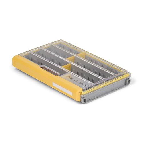Plano EDGE 3600 Premium Tackle Utility Box, Gray and Yellow with Clear Lid, Rust-Resistant and Waterproof, Customizable Tackle Protection Organization - style: 3600 Standard