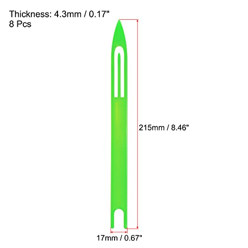 PATIKIL Netting Needle Shuttles, Pack Plastic Fishing Net Repair Line Kit Mending Tools - color: Green, size: 215x17x4.3mm