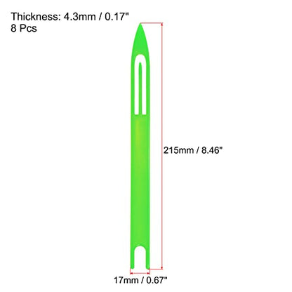 PATIKIL Netting Needle Shuttles, Pack Plastic Fishing Net Repair Line Kit Mending Tools - color: Green, size: 215x17x4.3mm