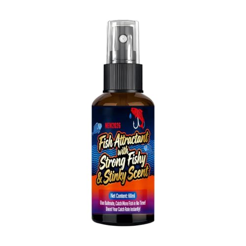 Fish Attractant Spray,60ml Lures Liquid Additive with Fishy Stinky Scent,Fish Attractant Liquid | for Reservoirs Lakes Rivers Sports Outdoors Trout Cod Carp Bass