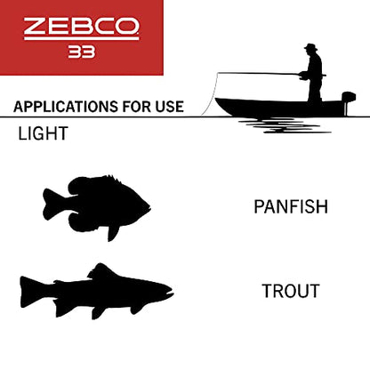 Zebco 33 Spincast Fishing Reel, Right or Left-Hand Retrieve, Pre-Spooled with Zebco Cajun Line - size: 10